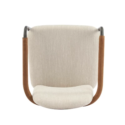 Christopher Knight Home Ihab Modern Upholstered Dining Chair With Iron Frame (Set Of 2) 5 Christopher Knight Home Ihab Modern Upholstered Dining Chair With Iron Frame (Set Of 2) - Image 5