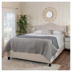 Queen Dante Upholstered Traditional Bed Frame - Christopher Knight Home -FurniVerse Store GUEST 9f1d0efa 9f04 4a97 a467 4b5eba326531