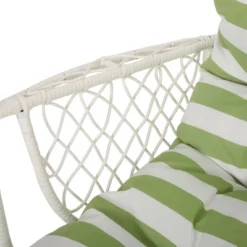 Greystone Indoor/Outdoor Hanging Chair With 8' Chain - White/Green - Christopher Knight Home 15 Greystone Indoor/Outdoor Hanging Chair With 8' Chain - White/Green - Christopher Knight Home -FurniVerse Store GUEST 9f8d5ba4 90fa 48b3 8573 cc3c2b94f55f