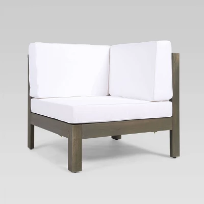 Brava 4pc Wood Patio Chat Set W/ Cushions - White - Christopher Knight Home 4 Brava 4pc Wood Patio Chat Set W/ Cushions - White - Christopher Knight Home - Image 4