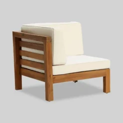 Oana 7pc Acacia V-Shaped Sectional Sofa Set With Fire Pit - Teak/Beige/Light Gray - Christopher Knight Home 9 Oana 7pc Acacia V-Shaped Sectional Sofa Set With Fire Pit - Teak/Beige/Light Gray - Christopher Knight Home -FurniVerse Store GUEST a07ff955 b3d4 468d a75b 480cf131f0f8