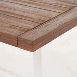 Carlisle Rectangle Acacia And Iron Patio Dining Table - Christopher Knight Home -FurniVerse Store GUEST a12382b8 4730 4753 aa7d d7df23ca0c6b