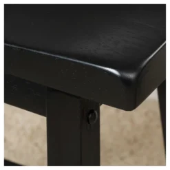 Set Of 2 29" Pomeroy Saddle Barstool Black - Christopher Knight Home -FurniVerse Store GUEST a1c8495a 5602 48f9 b770 2d6c8220f27d