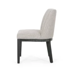 Christopher Knight Home Set Of 2 Camas Upholstered Dining Chairs Light Gray/Weathered Gray -FurniVerse Store GUEST a2516790 9e44 49c0 a5d1 61a41f7995b9