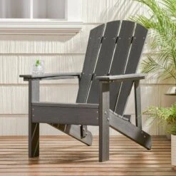 Culver Outdoor Faux Wood Adirondack Chair - Christopher Knight Home