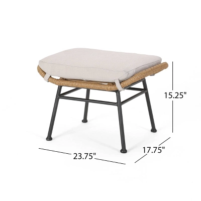 Set Of 2 Chalet Indoor Modern Boho Wicker Chat With Ottomans Light Brown/Beige/Black - Christopher Knight Home 9 Set Of 2 Chalet Indoor Modern Boho Wicker Chat With Ottomans Light Brown/Beige/Black - Christopher Knight Home - Image 9