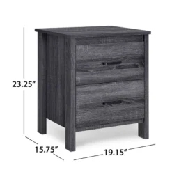 Set Of 2 Olimont Contemporary 2 Drawer Nightstands Sonoma Gray Oak - Christopher Knight Home -FurniVerse Store GUEST a662a1f2 c193 43e0 adf7 ce0cb080add0