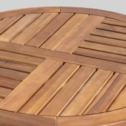 Lindy 3pc Acacia Wood And Wicker Bistro Set - Teak/Cream - Christopher Knight Home -FurniVerse Store GUEST a6c8a576 2aeb 4253 a73c 6708a40a25c5