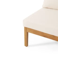 Christopher Knight Home 4pc Brooklyn Teak Outdoor Sectional Chat Set With Cushions Beige 26 Christopher Knight Home 4pc Brooklyn Teak Outdoor Sectional Chat Set With Cushions Beige -FurniVerse Store GUEST a746cea7 e751 4336 9a19 00c5b00f6eea