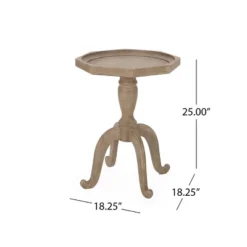 Catawissa French Country Accent Table With Octagonal Top Natural - Christopher Knight Home -FurniVerse Store GUEST a858775e 1bc5 4ba9 b780 77e59200dec9