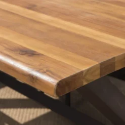 Brandywine 6pc Acacia Wood/Wicker Patio Dining Set - Brown/Cream - Christopher Knight Home -FurniVerse Store GUEST ab77faff f670 4425 a673 f34c4fc89a55