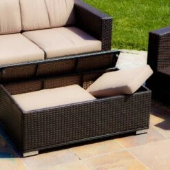 Murano 4pc Wicker Patio Sofa Set - Brown - Christopher Knight Home -FurniVerse Store GUEST ac630ae0 9f0b 4a19 9d27 924187f8a7f7