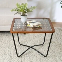 Christopher Knight Home Tierney Industrial Tempered Glass And Metal Square Coffee Table With Geometric Pattern 13 Christopher Knight Home Tierney Industrial Tempered Glass And Metal Square Coffee Table With Geometric Pattern -FurniVerse Store GUEST adc3767c 6243 473a 93b1 0f36a0b08550