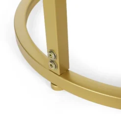 Ingersol Modern Glam C Shaped End Table White/Gold - Christopher Knight Home -FurniVerse Store GUEST aec84aa8 9f28 4861 a6b4 cb25e388876d