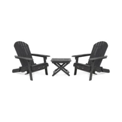 Christopher Knight Home Bellwood Outdoor Acacia Wood Folding 3 Piece Adirondack Chat Set With Cup Holders -FurniVerse Store GUEST af35d7f7 759f 4efe b405 8ff67032b810