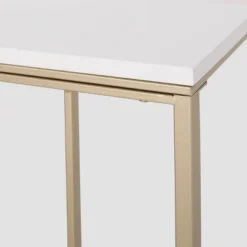 Set Of 2 Baywinds Modern Glam C-Shaped Accent Table White/Champagne Gold - Christopher Knight Home -FurniVerse Store GUEST af588f5b f319 4d01 bbc1 6b575dbb06b1 1