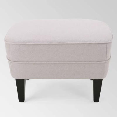 Tafton Club Chair And Ottoman - Natural - Christopher Knight Home 3 Tafton Club Chair And Ottoman - Natural - Christopher Knight Home - Image 3