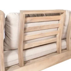 Christopher Knight Home Ysera Patio Rustic Acacia Wood 70.80" 3-Seater Armless Sofa With Water-Resistant Cushions -FurniVerse Store GUEST af79de2f f39b 4a40 aa59 c253ed101941