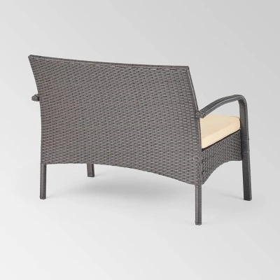 Cordoba 8pc Wicker Chat Set - Brown/Tan - Christopher Knight Home 6 Cordoba 8pc Wicker Chat Set - Brown/Tan - Christopher Knight Home - Image 6