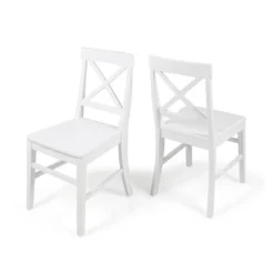 Set Of 2 Roshan Farmhouse Acacia Dining Chair - Christopher Knight Home -FurniVerse Store GUEST b064083b eb90 45db 8c58 fe14fbf0d10b