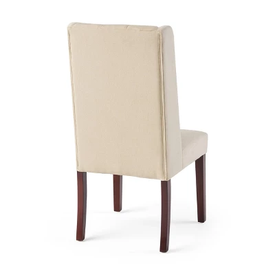 Set Of 2 Blount Wooden Dining Chairs With Fabric Cushions Beige/Natural Finish - Christopher Knight Home 2 Set Of 2 Blount Wooden Dining Chairs With Fabric Cushions Beige/Natural Finish - Christopher Knight Home - Image 2