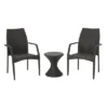 Christopher Knight Home Landry Outdoor Wicker 3 Piece Stacking Chair Chat Set, Multibrown
