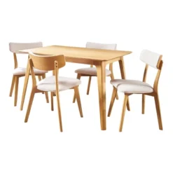 5pc Megann Mid-Century Dining Set - Christopher Knight Home -FurniVerse Store GUEST b271c0d5 ca7a 4255 b975 a19a6d38919d