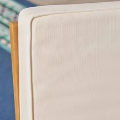 Candel Acacia Wood Rocking Patio Chair Teak / Cream - Christopher Knight Home -FurniVerse Store GUEST b272045f 5129 4296 84e8 2880031590fc