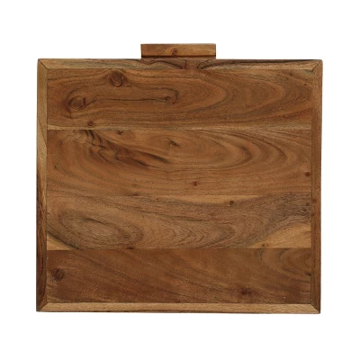 Wadley Boho Handcrafted Acacia Wood Nightstand Natural - Christopher Knight Home 5 Wadley Boho Handcrafted Acacia Wood Nightstand Natural - Christopher Knight Home - Image 5