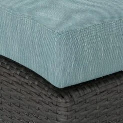 Christopher Knight Home 2pc Newton Wicker Outdoor Patio Curved Loveseat Sectional With Cushions Gray/Teal -FurniVerse Store GUEST b47e4203 88dc 4469 854a 9b42eda544a5