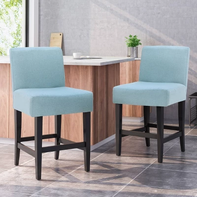 Set Of 2 26" Lopez Fabric Counter Height Barstools - Christopher Knight Home 6 Set Of 2 26" Lopez Fabric Counter Height Barstools - Christopher Knight Home - Image 6