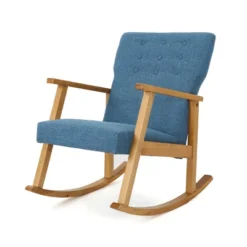 Harvey Mid-Century Modern Fabric Rocking Chair - Christopher Knight Home -FurniVerse Store GUEST b60a7c88 dc92 47b7 a142 c0b188b60b22