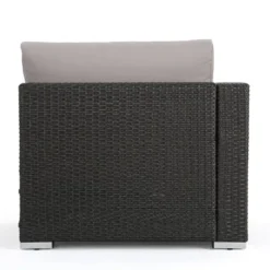 Christopher Knight Home 3pc Santa Rosa Wicker Outdoor Patio Sectional Sofa Gray/Light Gray -FurniVerse Store GUEST b6224652 98d8 46be afa2 7dd9d2fa3445