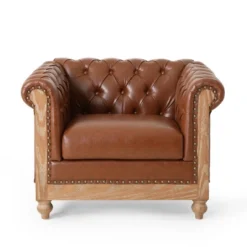 Castalia Chesterfield Tufted Club Chair With Nailhead Trim Midnight - Christopher Knight Home -FurniVerse Store GUEST b6ef639e c341 4ff2 ba6d 6d5c79680c9d