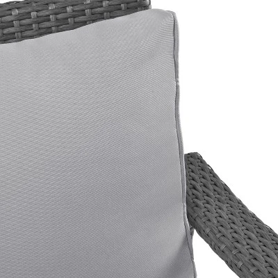 Christopher Knight Home Honolulu 48" Outdoor Wicker Loveseat With Cushions, Gray/Light Gray 6 Christopher Knight Home Honolulu 48" Outdoor Wicker Loveseat With Cushions, Gray/Light Gray - Image 6