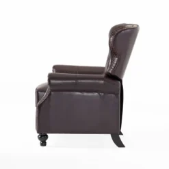 Walder Bonded Leather Press-Back Recliner Club Chair Brown - Christopher Knight Home -FurniVerse Store GUEST b838a921 9773 46a2 8bea 71217fd91c10