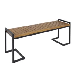 Hopkins Acacia & Iron Bench - Christopher Knight Home -FurniVerse Store GUEST b8692347 fe69 4002 8299 e72acb2ab5b5