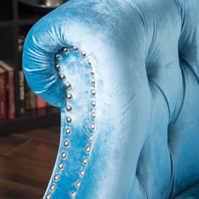 Akira New Velvet Club Chair - Christopher Knight Home 2 Akira New Velvet Club Chair - Christopher Knight Home - Image 2