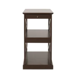 Vernon Contemporary 2 Shelf Side Table Dark Walnut - Christopher Knight Home -FurniVerse Store GUEST ba3904d3 a024 4934 82ab f0fc3ac2b597