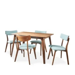 5pc Megann Mid Century Wood Dining Set - Christopher Knight Home -FurniVerse Store GUEST bb020033 2b23 4fb3 8ea6 194a31d6dc86