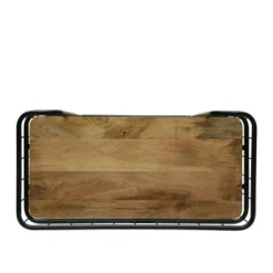 Colwill Modern Industrial Handcrafted Mango Wood Kitchen Cart With Wheels Natural/Black - Christopher Knight Home -FurniVerse Store GUEST bbf88a46 3a6f 468d 9a1a 25e30eafeb97