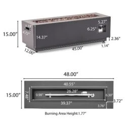 Christopher Knight Home Ostrander 4-Seater Outdoor Aluminum Chat Set With Fire Pit Table, Black/Dark Gray 19 Christopher Knight Home Ostrander 4-Seater Outdoor Aluminum Chat Set With Fire Pit Table, Black/Dark Gray -FurniVerse Store GUEST bd54dec8 5149 4dc3 9216 0d4cd607d5af