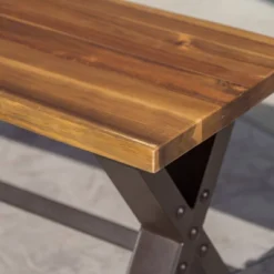 Sanibal Acacia Wood Patio Dining Bench - Brown - Christopher Knight Home -FurniVerse Store GUEST bdb38dd1 dc45 4a56 b927 41e41ed8abbe