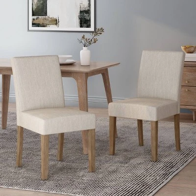 Set Of 2 Kuna Contemporary Upholstered Dining Chairs - Christopher Knight Home 1 Set Of 2 Kuna Contemporary Upholstered Dining Chairs - Christopher Knight Home