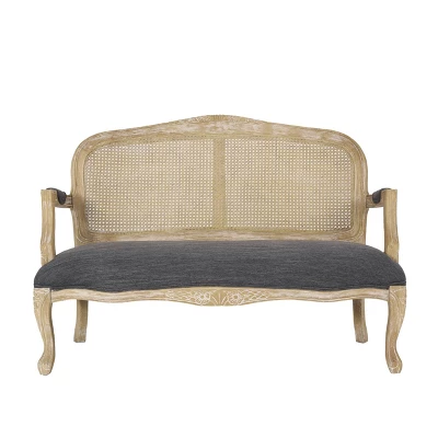 Saley French Country Wood And Cane Loveseat - Christopher Knight Home 11 Saley French Country Wood And Cane Loveseat - Christopher Knight Home - Image 11