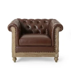 Castalia Chesterfield Tufted Club Chair With Nailhead Trim Midnight - Christopher Knight Home -FurniVerse Store GUEST c376fdf3 affc 4bba 9b60 e7029e59fe6b