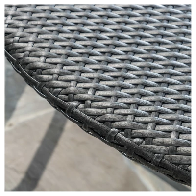 Georgina 3pc Wicker Patio Bistro Set With Cushions - Gray - Christopher Knight Home 3 Georgina 3pc Wicker Patio Bistro Set With Cushions - Gray - Christopher Knight Home - Image 3