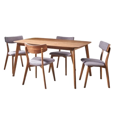 5pc Alma Mid Century Wood Dining Set - Christopher Knight Home 6 5pc Alma Mid Century Wood Dining Set - Christopher Knight Home - Image 6