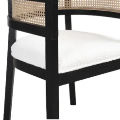 Christopher Knight Home Cinnabar 19.75" Seat Height Upholstered Rubberwood Tub Dining Chairs With Cane Back(Set Of 2) -FurniVerse Store GUEST c7339dc3 5a6d 49f1 a0be 2cb5bffd212e