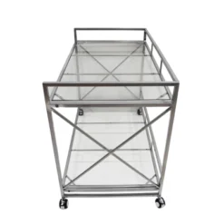 Ignatius Industrial Modern Bar Cart Silver - Christopher Knight Home -FurniVerse Store GUEST c74d1628 58c4 46a8 bc14 f1c0f418aae9